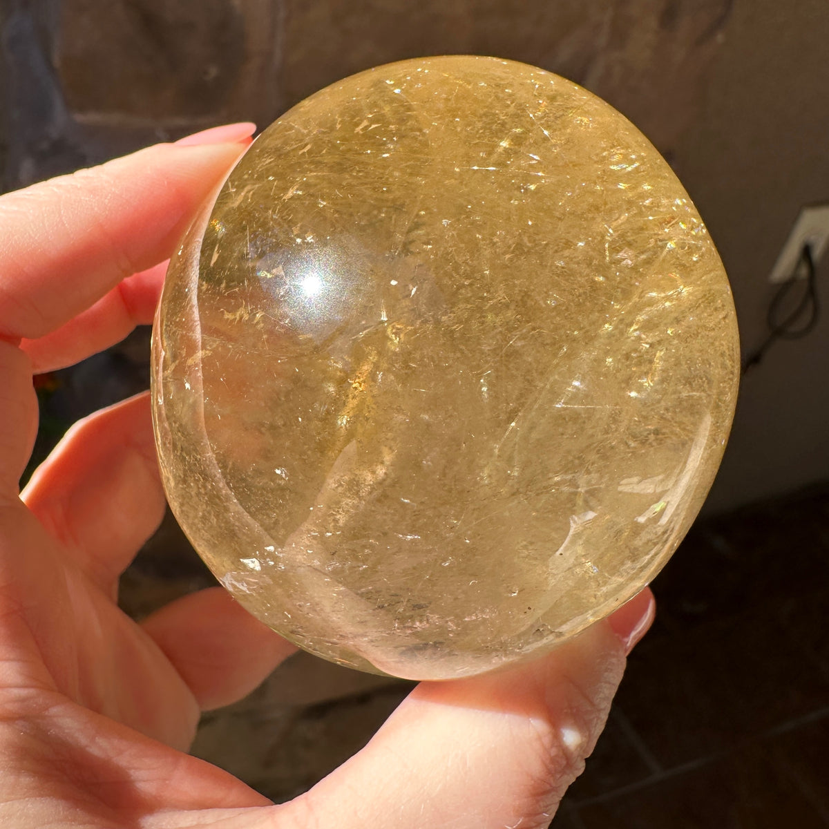 Golden Rutile Citrine Star Child Crystal Skull Carved by Leandro de Souza