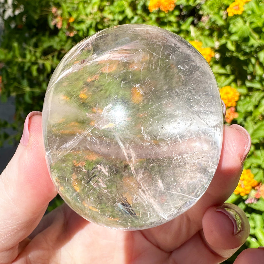 Lemurian Magical Child Crystal Skull with Rainbows Carved by Leandro de Souza