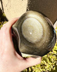 Gold Sheen Obsidian Crystal Skull