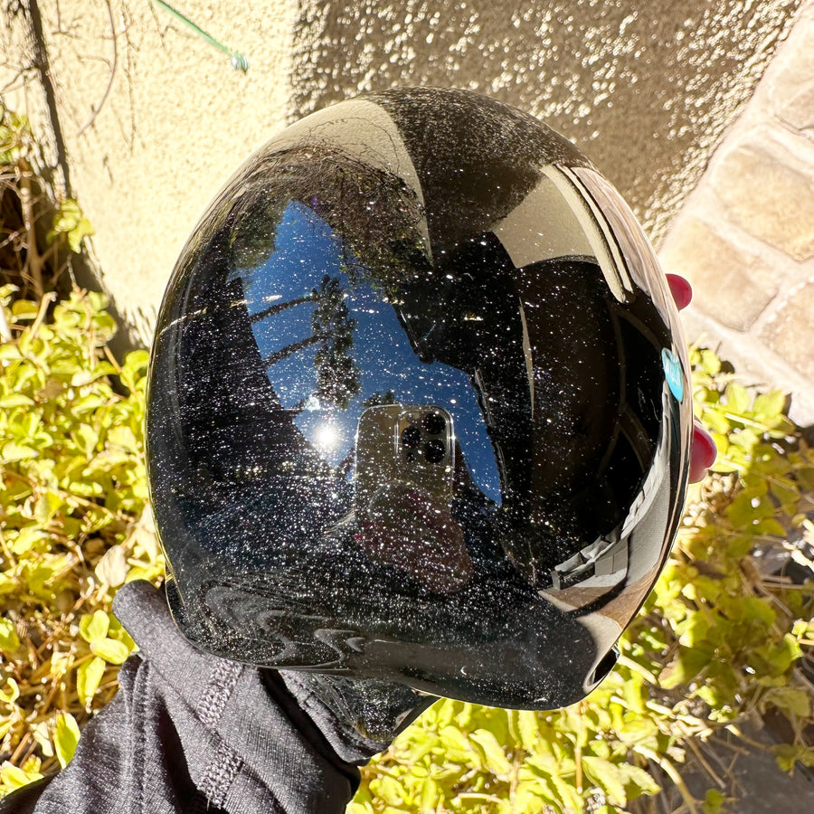 Gold Sheen Obsidian Crystal Skull