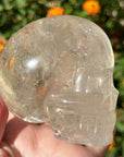 Lemurian Crystal Skull with Rainbows Carved by Leandro de Souza