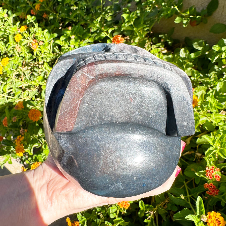 Blue Richterite Magical Child Crystal Skull Carved by Leandro de Souza