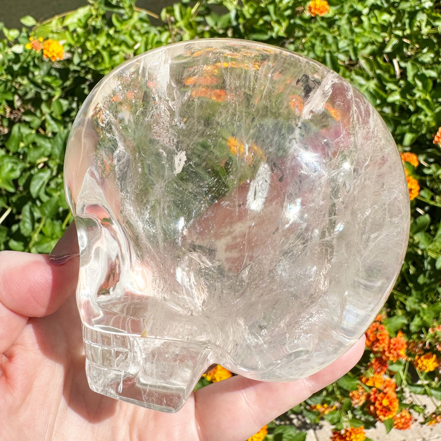 Lemurian Magical Child Crystal Skull with Rainbows Carved by Leandro de Souza