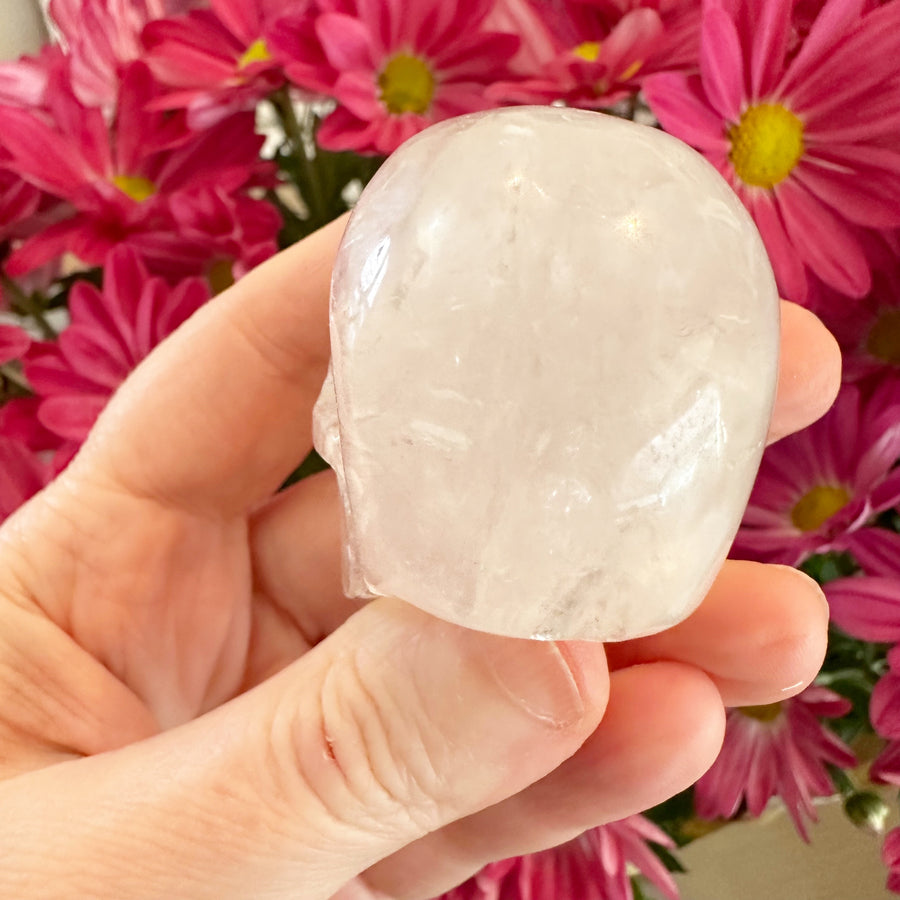 Quartz Crystal Skull With Rainbows