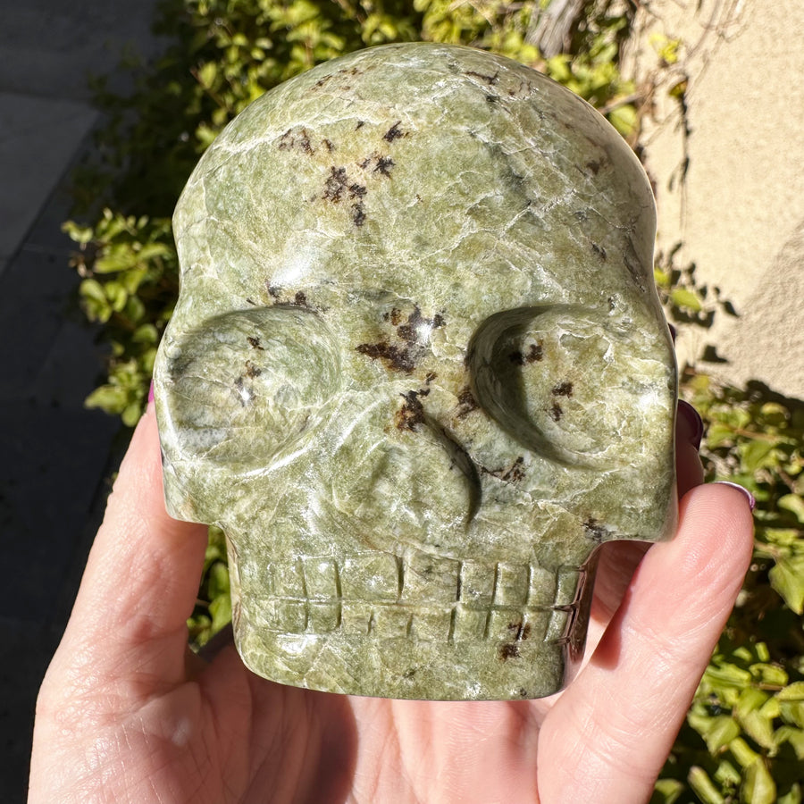 Triphilite Magical Child Crystal Skull Carved by Leandro de Souza