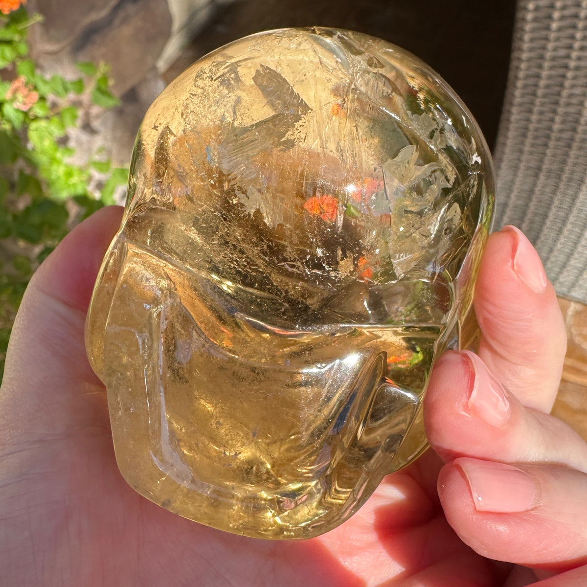 Ultra Clear Citrine Star Child Crystal Skull Carved by Leandro de Souza