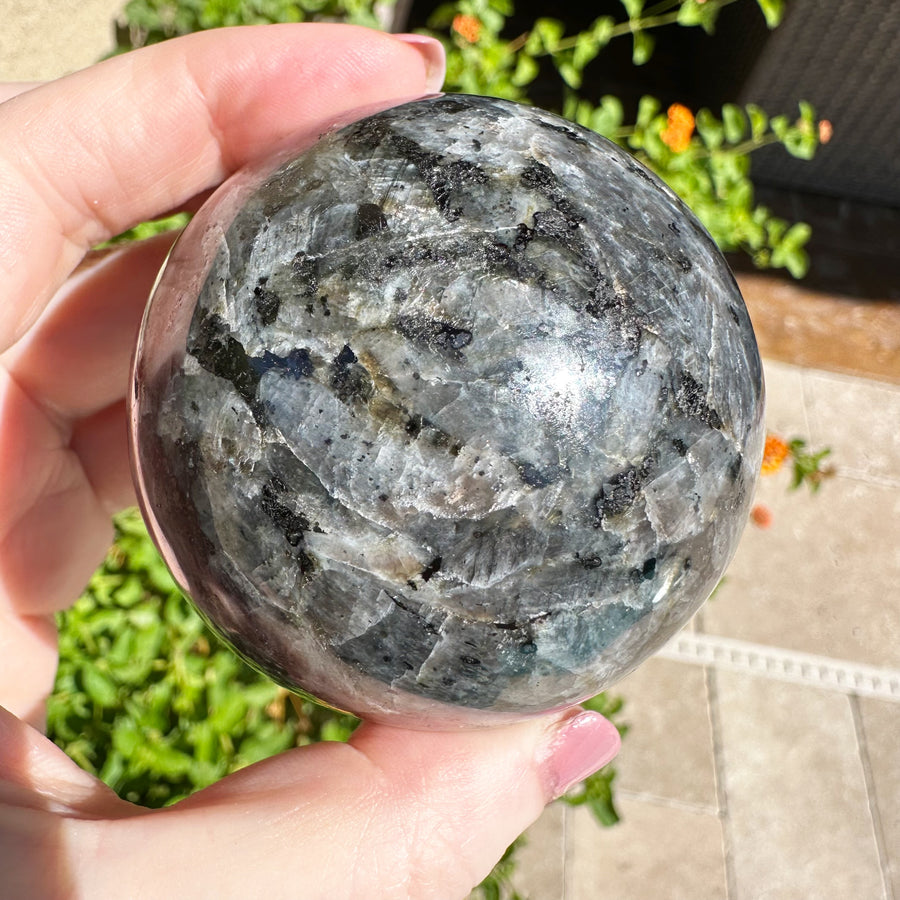 Larvikite Crystal Sphere
