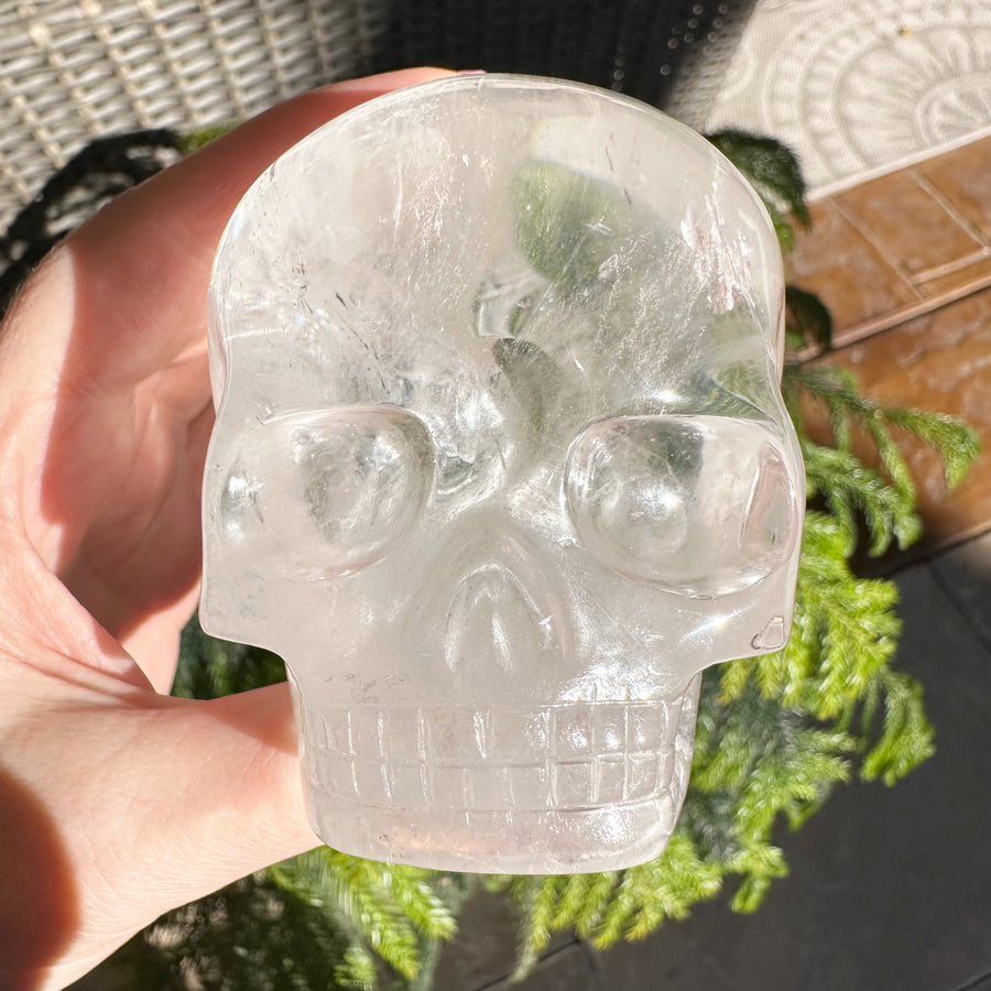 Lemurian Magical Child Crystal Skull with Rainbows Carved by Leandro de Souza