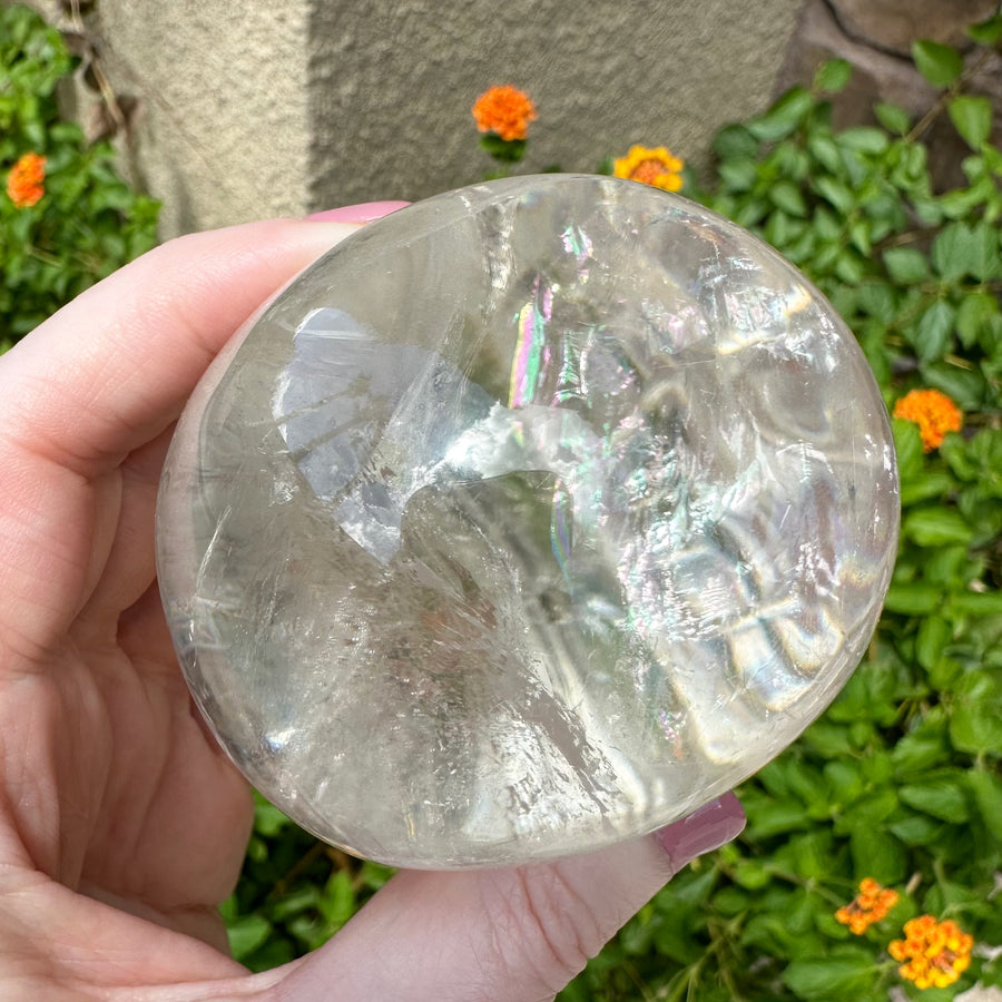 Lemurian Magical Child Crystal Skull with Rainbows Carved by Leandro de Souza