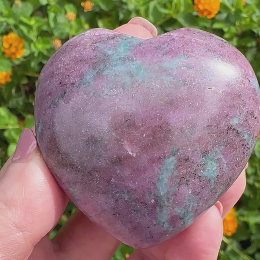 Ruby Kyanite Crystal Heart