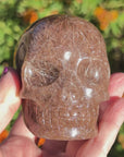 Pink Rutile Crystal Skull Carved by Leandro de Souza