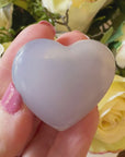 Blue Chalcedony Crystal Heart