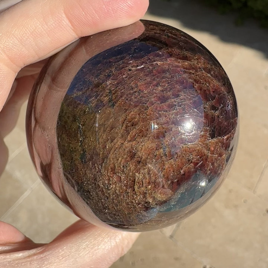 Natural Genuine Garnet Sphere