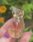 Citrine Crystal Kitten Carved by Leandro de Souza