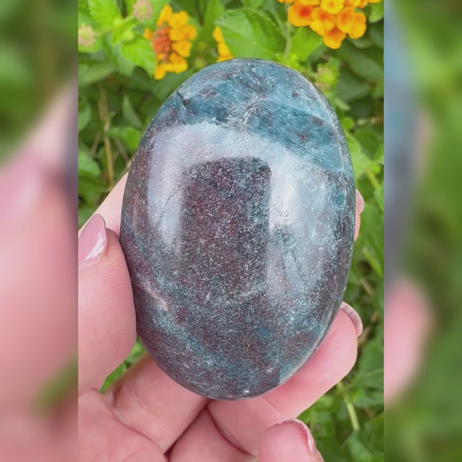 Ruby Kyanite Crystal Palm Stone