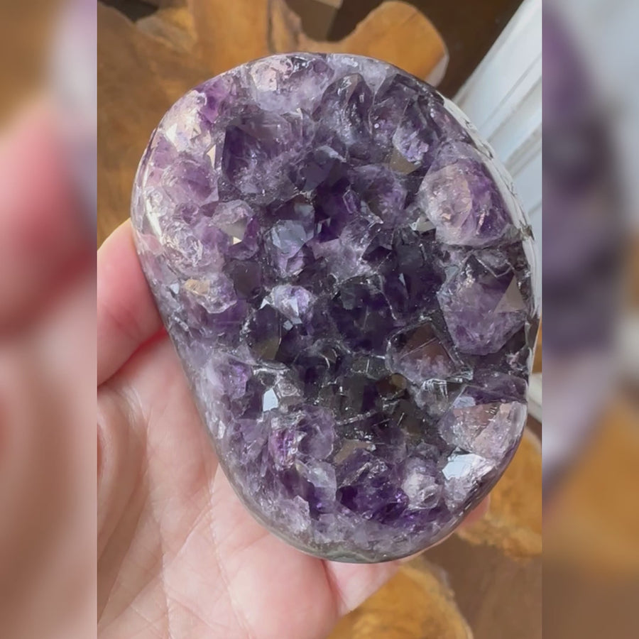 Amethyst Geode Raw Partially Polished