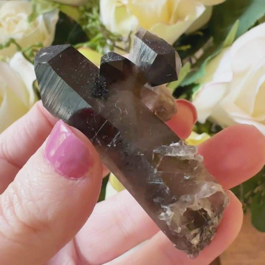 Smoky Quartz Crystal Cluster Point from Arkansas