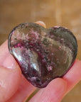 Rhodolite Garnet Heart Palm Stone