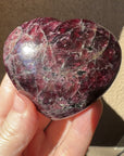 Rhodolite Garnet Heart Palm Stone