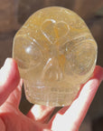 Golden Rutile Citrine Star Child Crystal Skull Carved by Leandro de Souza