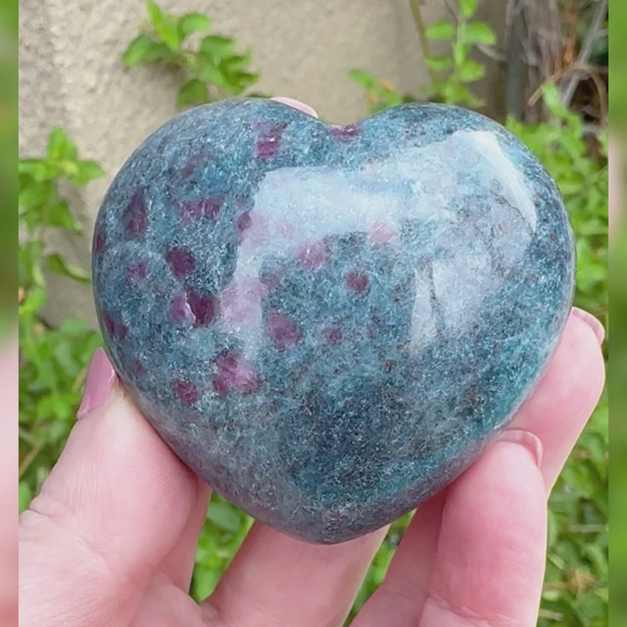 Ruby Kyanite Crystal Heart