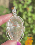Rutile Quartz Crystal Skull Pendant Carved by Leandro de Souza
