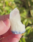 Natural Dumortierite in Quartz Crystal Point
