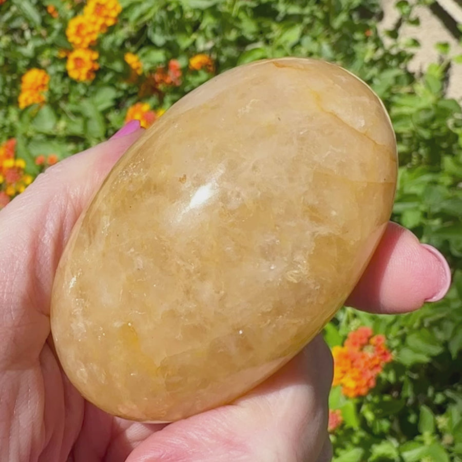 Rare Himalayan Golden Azeztulite Quartz Shiva Lingam