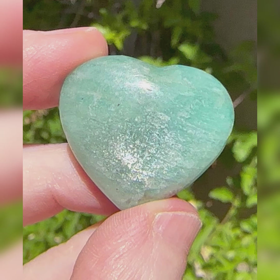Amazonite Crystal Hearts