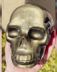 Gold Sheen Obsidian Crystal Skull