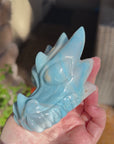 Blue Trolleite Dragon Carved By Leandro de Souza