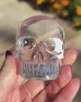 Ultra Clear Sirius Quartz Crystal Skull Carved by Leandro de Souza