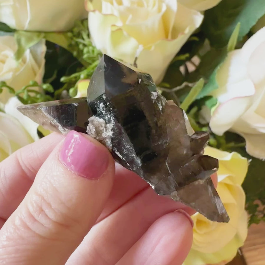 Smoky Quartz Crystal Cluster Point from Arkansas