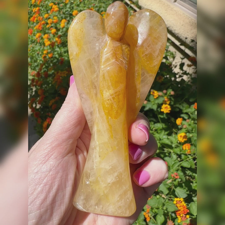 Golden Healer Quartz Crystal Angel