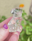 Sirius Quartz Crystal Puppy Carved by Leandro de Souza