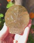 Golden Rutile Citrine Star Child Crystal Skull Carved by Leandro de Souza