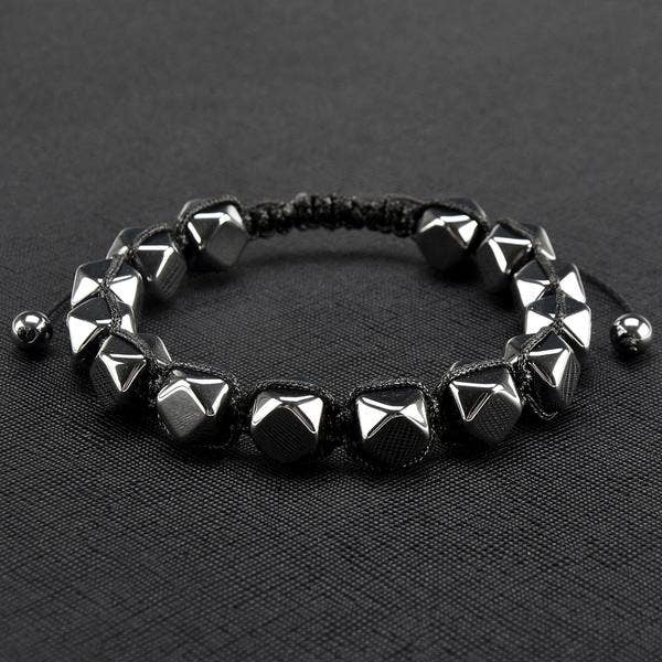Hematite Geometric Unisex Adjustable Bracelet