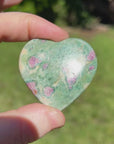 Ruby Fuchsite Crystal Hearts