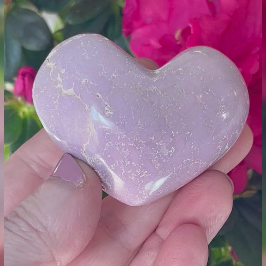 Rare Pink Phosphosiderite Crystal Heart