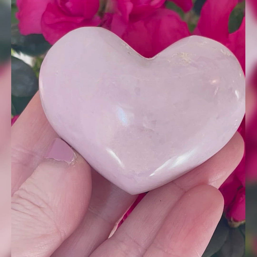 Rare Pink Phosphosiderite Crystal Heart