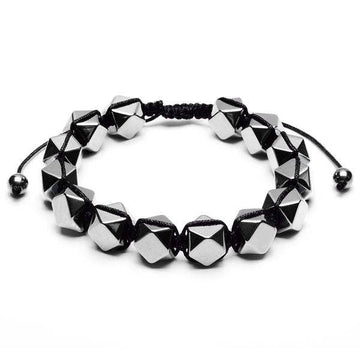 Hematite Geometric Unisex Adjustable Bracelet