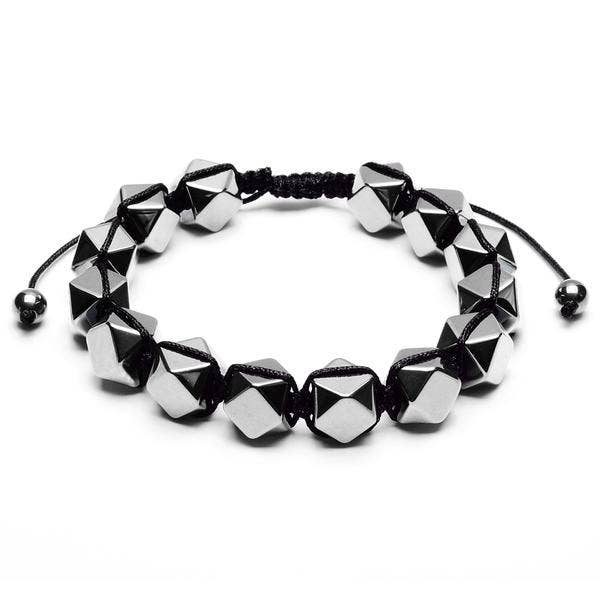 Hematite Geometric Unisex Adjustable Bracelet
