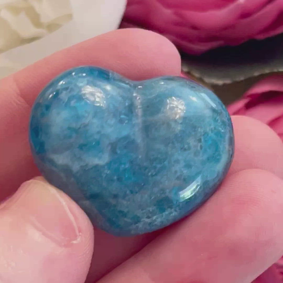 Blue Apatite Mini Crystal Heart