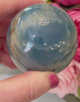 Rare Lemurian Aquatine Calcite Crystal Sphere