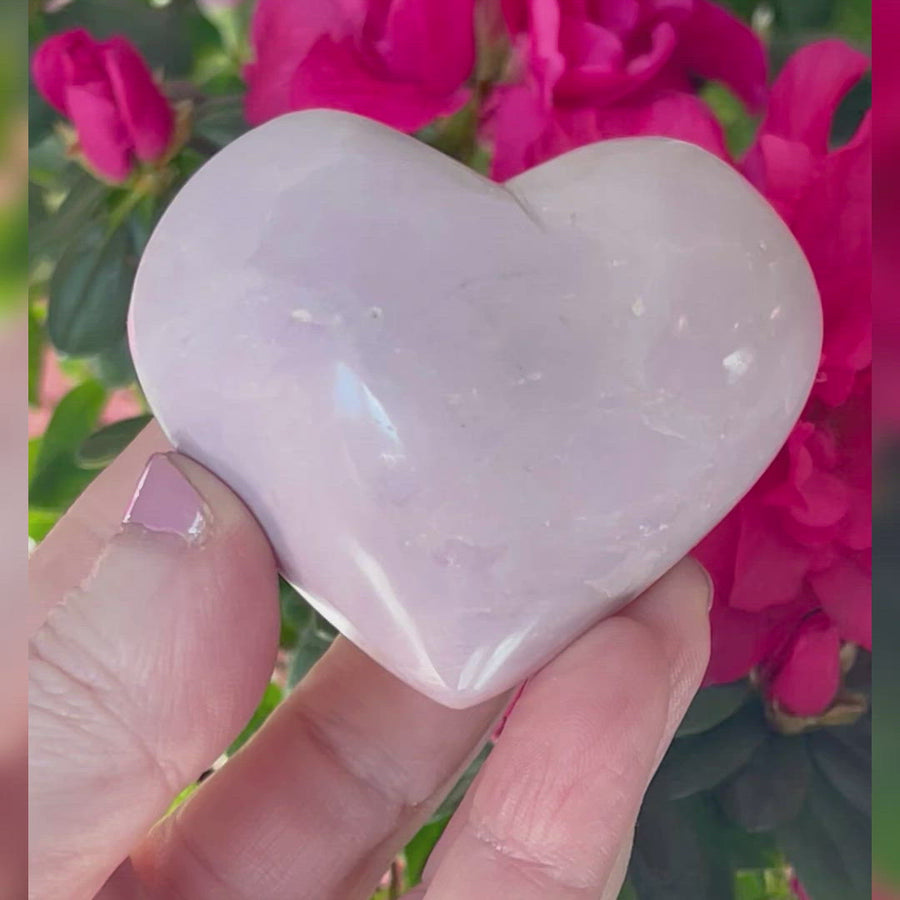 Rare Pink Phosphosiderite Crystal Heart