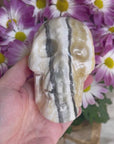 Banded Calcite Crystal Skull