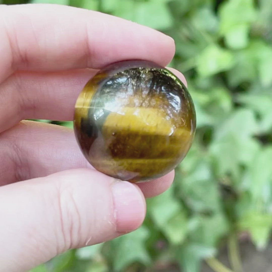 Polished Tigers Eye Crystal Sphere