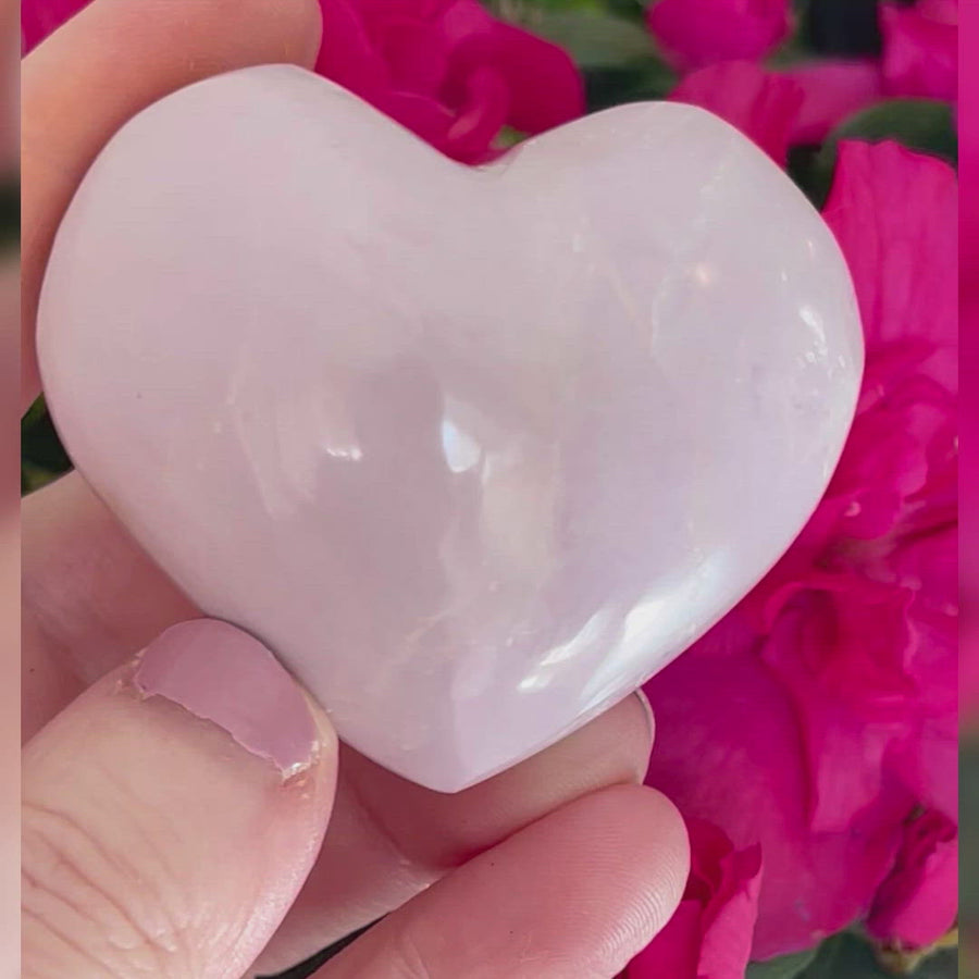 Rare Pink Phosphosiderite Crystal Heart