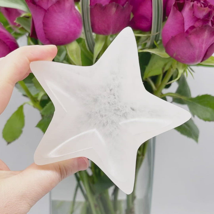 Selenite Star Charging Dish