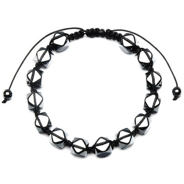 Hematite Geometric Unisex Adjustable Bracelet